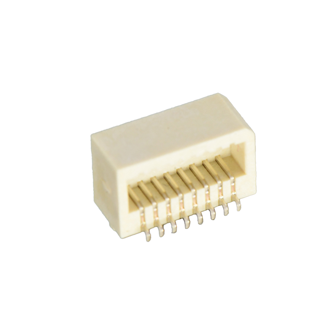 B0804板对板连接器0.80mm H5.1mm单槽双排侧插带柱 SMT型母座